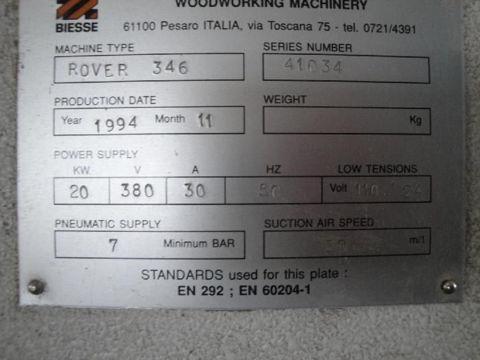 CNC machining centers BIESSE ROVER 346