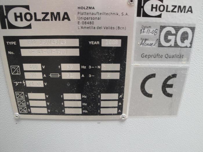 CNC sizing machines HOMAG Piła Panelowa HOLZMA HPP 250/43/43
