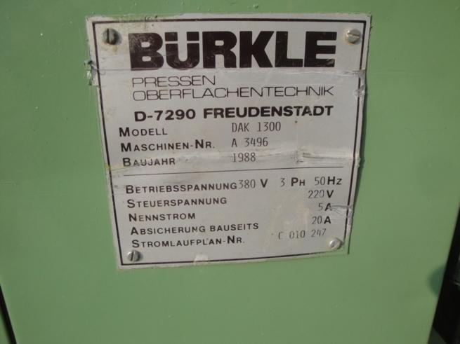 Glue spreaders BURKLE DAK 1300 