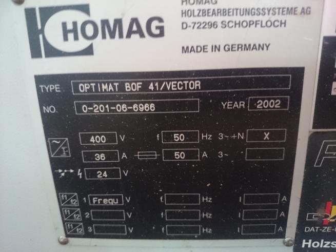 CNC machining centers HOMAG BOF 41/VECTOR 